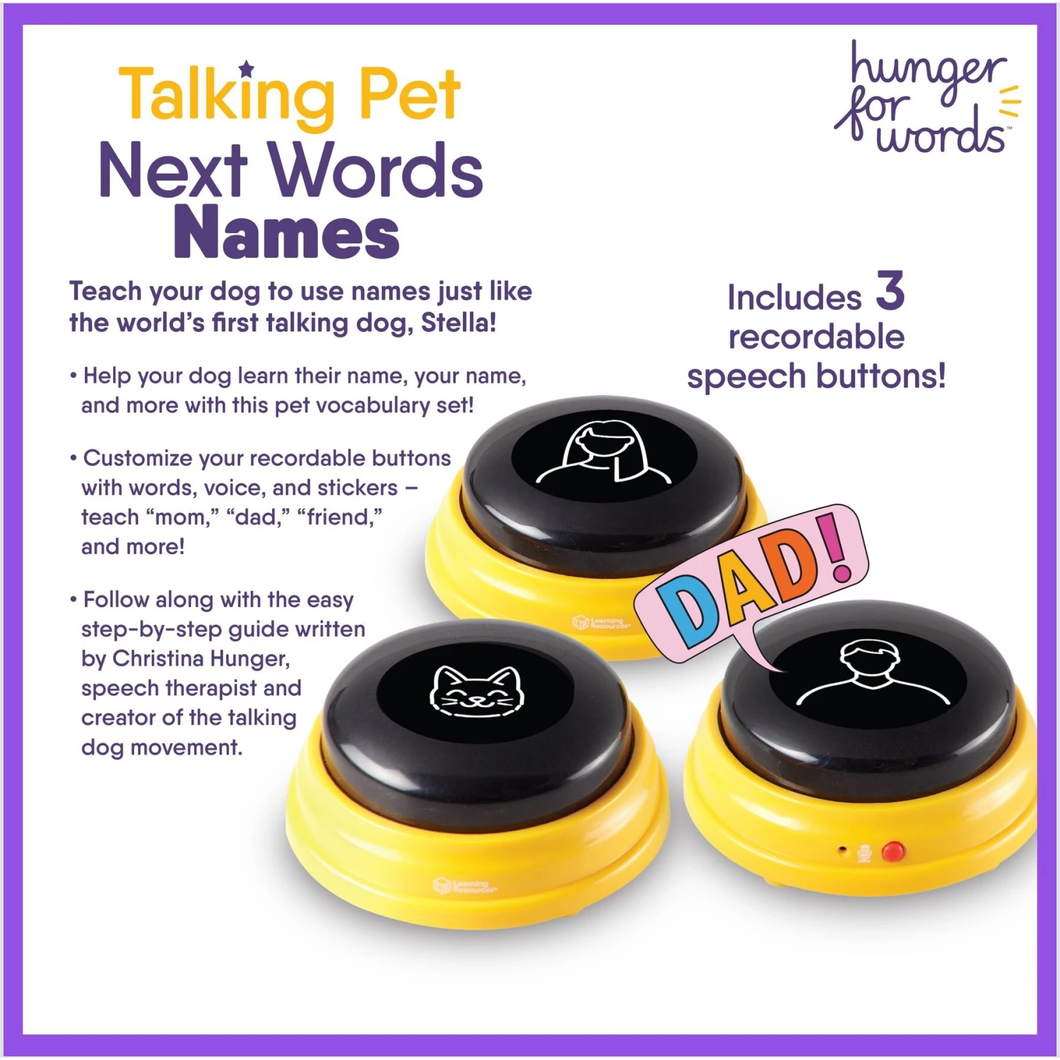 Hunger For Words Talking Pet Next Words: Names Dog Toy 3 Hunger For Words Talking Pet Next Words: Names Dog Toy - Image 3