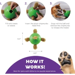 Nina Ottosson By Outward Hound Snuffle N' Treat Interactive Puzzle Ball & Treat Dispenser Dog Toy, Green -ROYAL CANIN Shop 855590 PT2. AC SS1800 V1694286656