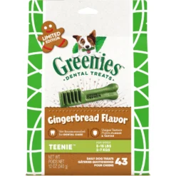 Greenies Gingerbread Flavor Teenie Dental Dog Treats, 43 Count
