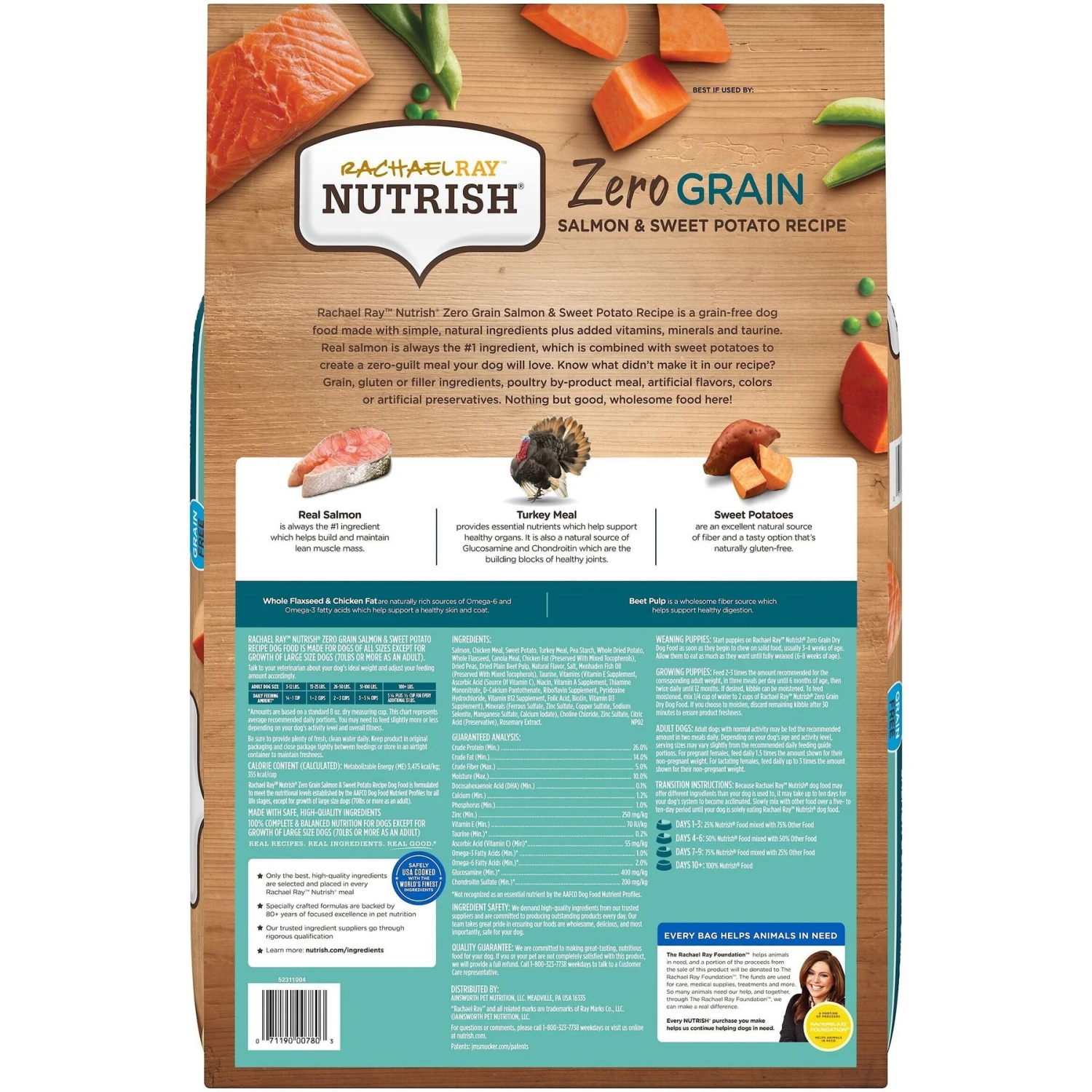Rachael Ray Nutrish Zero Grain Natural Salmon & Sweet Potato Recipe Grain-Free Dry Dog Food 3 Rachael Ray Nutrish Zero Grain Natural Salmon & Sweet Potato Recipe Grain-Free Dry Dog Food - Image 3