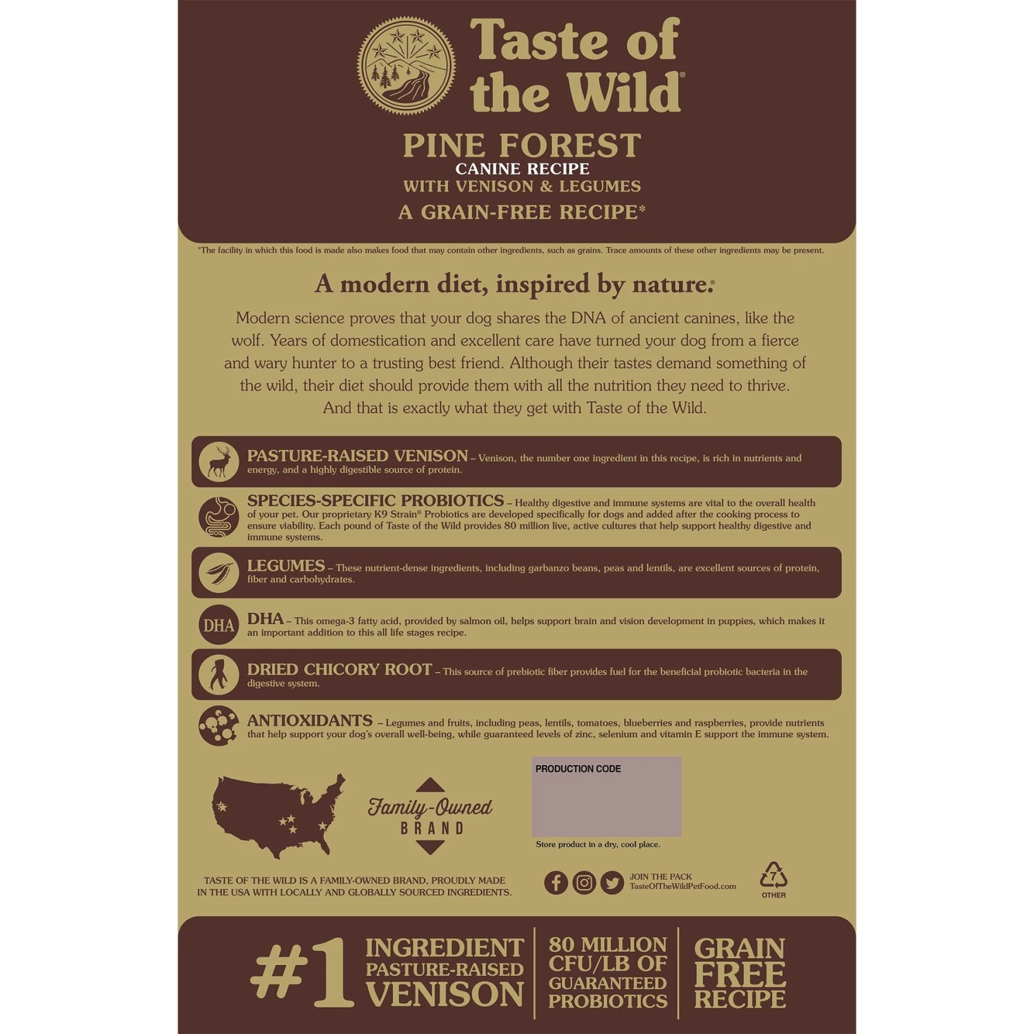 Taste Of The Wild Pine Forest Grain-Free Dry Dog Food 2 Taste Of The Wild Pine Forest Grain-Free Dry Dog Food - Image 2