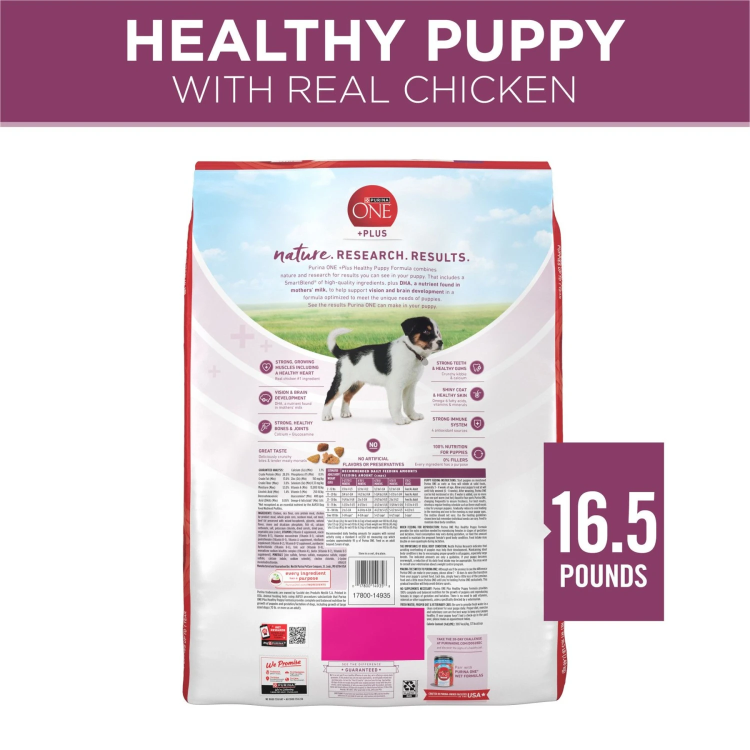 Purina ONE +Plus Natural High Protein Healthy Puppy Formula Dry Puppy Food 2 Purina ONE +Plus Natural High Protein Healthy Puppy Formula Dry Puppy Food - Image 2