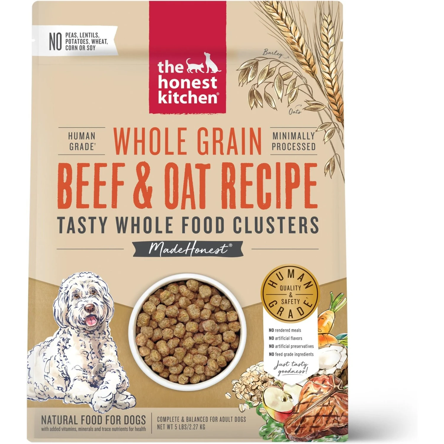 The Honest Kitchen Whole Food Clusters Whole Grain Beef & Oat Dry Dog Food 1 The Honest Kitchen Whole Food Clusters Whole Grain Beef & Oat Dry Dog Food