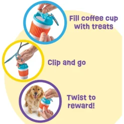 Brightkins Let's Go Treat Holder Coffee Cup Dog Toy -ROYAL CANIN Shop 930166 PT2. AC SS1800 V1698766751
