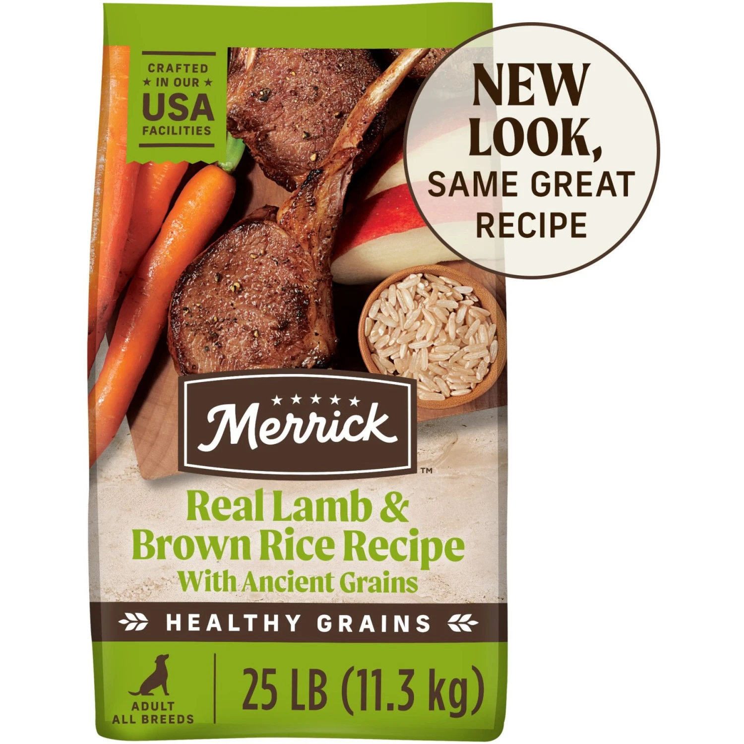 Merrick Classic Healthy Grains Dry Dog Food Real Lamb + Brown Rice Recipe With Ancient Grains 1 Merrick Classic Healthy Grains Dry Dog Food Real Lamb + Brown Rice Recipe With Ancient Grains