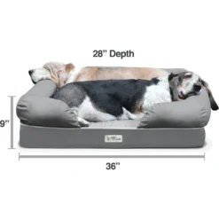 PetFusion Ultimate Lounge Memory Foam Bolster Cat & Dog Bed With Removable Cover -ROYAL CANIN Shop 94243 PT8. AC SS1800 V1539266519
