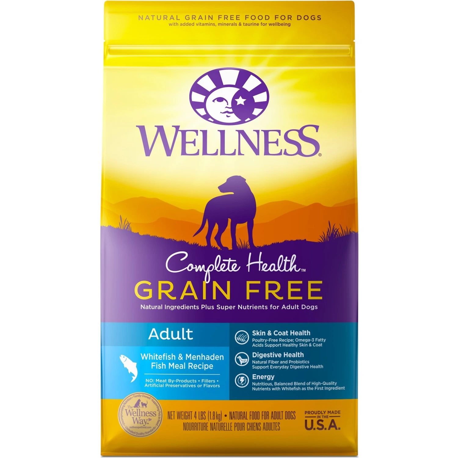 Wellness Grain-Free Complete Health Adult Whitefish & Menhaden Fish Meal Recipe Dry Dog Food 1 Wellness Grain-Free Complete Health Adult Whitefish & Menhaden Fish Meal Recipe Dry Dog Food