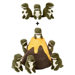 Frisco Volcano Hide & Seek Puzzle Plush Squeaky Dog Toy Refills, 3 Count & Frisco Volcano Hide & Seek Puzzle Plush Squeaky Dog Toy